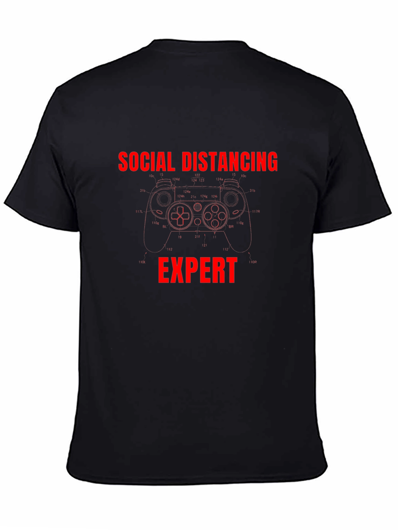 Social Distancing Expert T-Shirt Gamer Gift