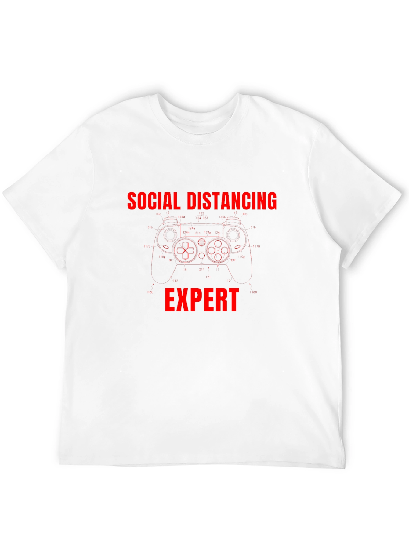 Social Distancing Expert T-Shirt Gamer Gift