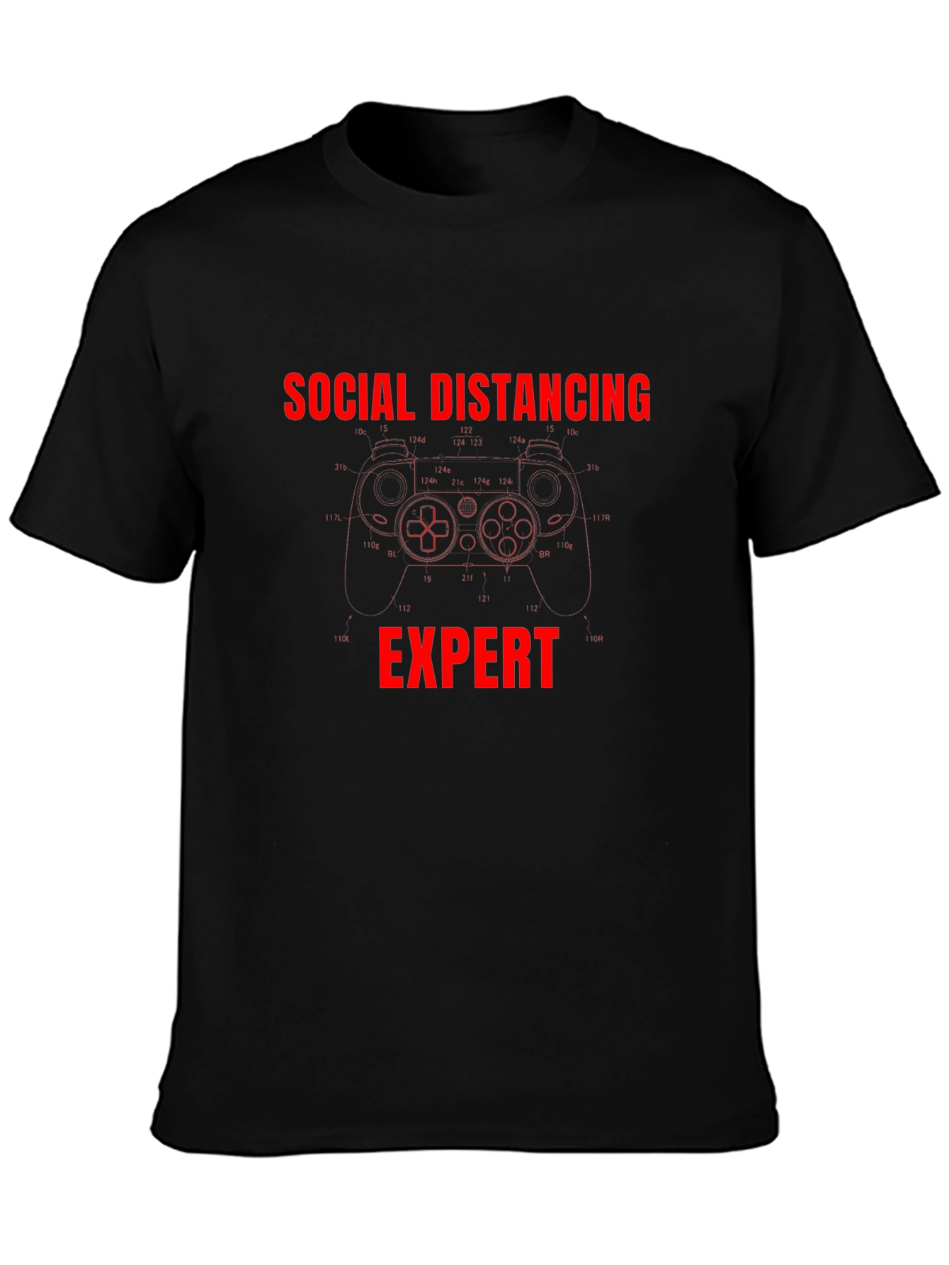 Social Distancing Expert T-Shirt Gamer Gift