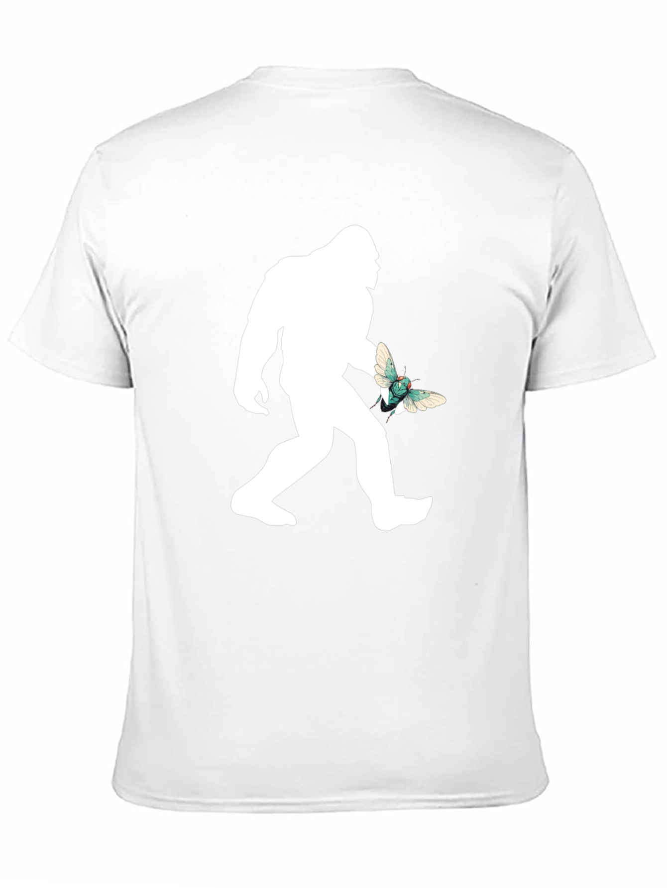 Sasquatch & Butterfly Graphic T-Shirt - Black