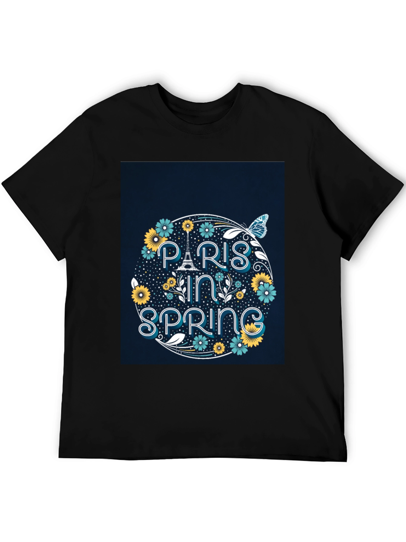 Paris in Spring Graphic Tee - Black
