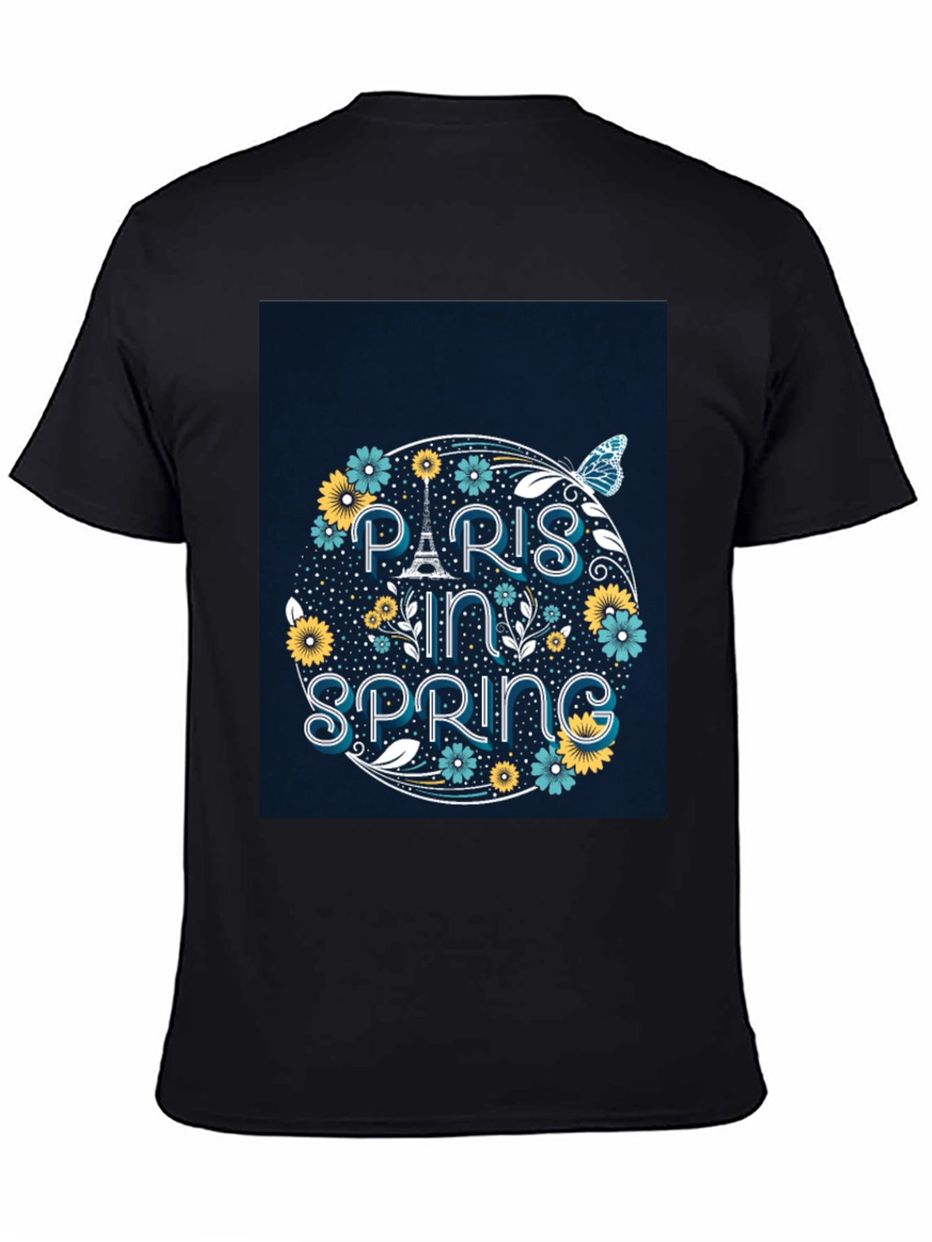 Paris in Spring Graphic Tee - Black