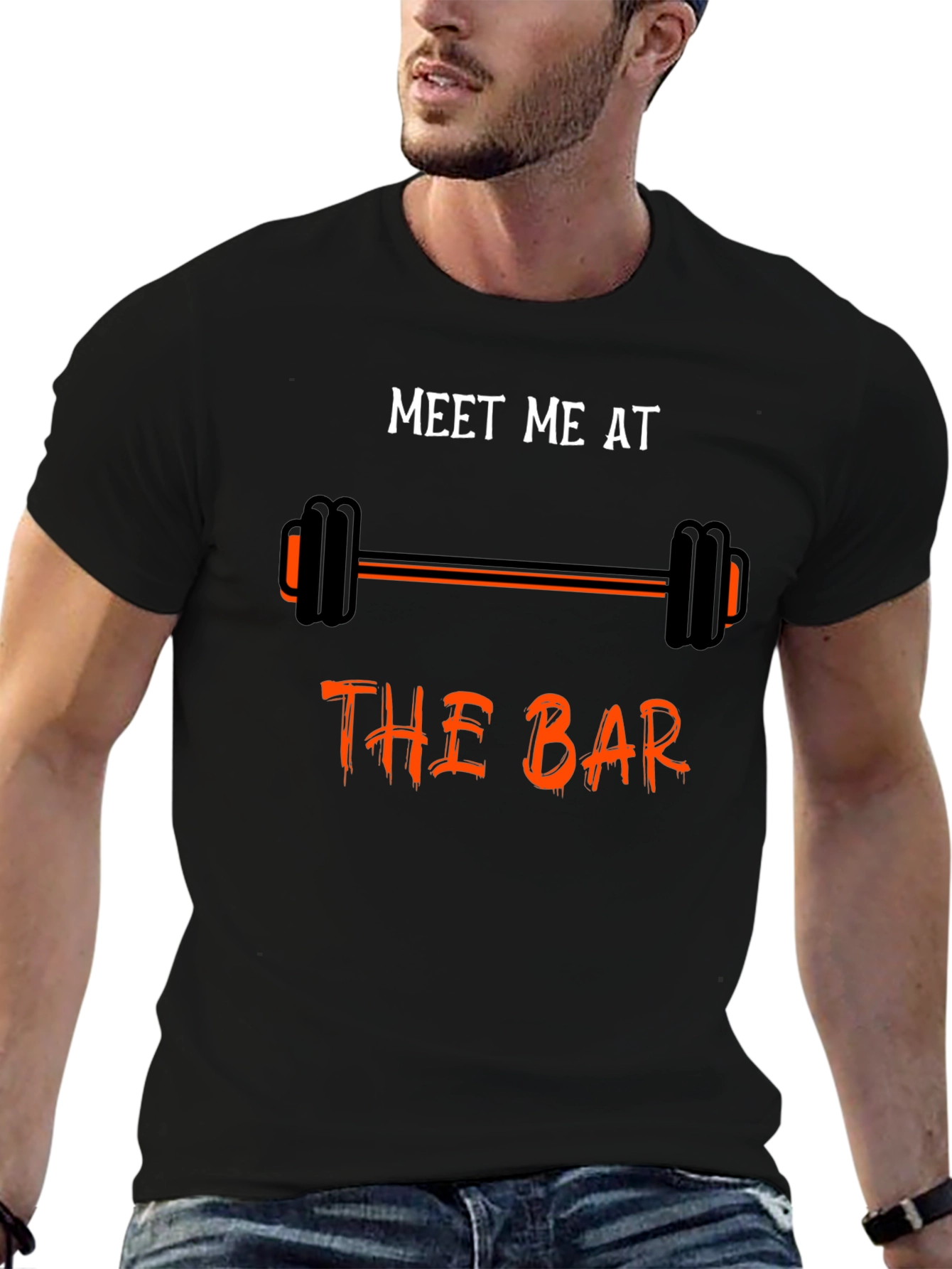 Meet Me At the Bar Black Graphic T-Shirt