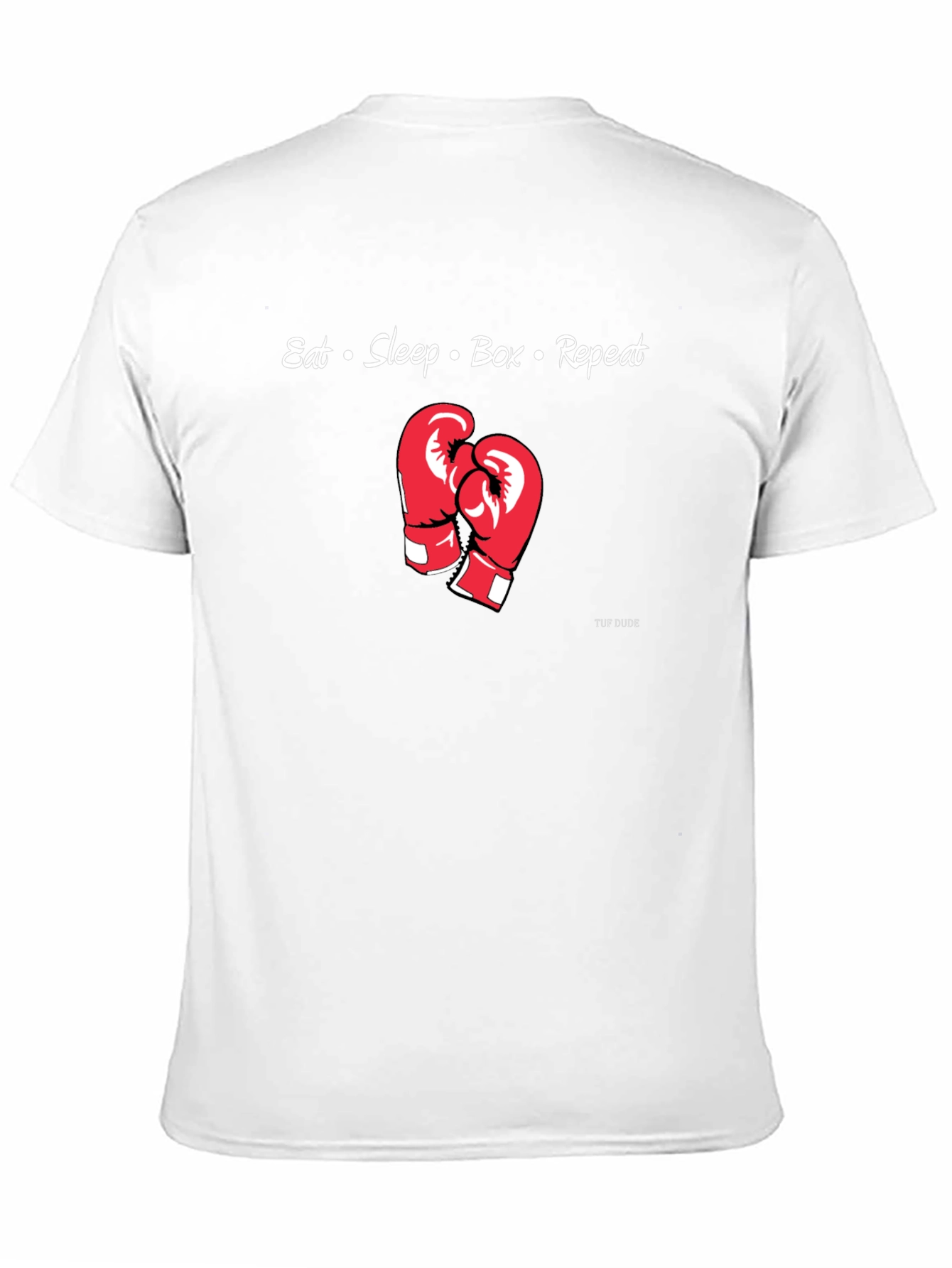 Eat Sleep Box Repeat Boxing Gloves Graphic T-Shirt