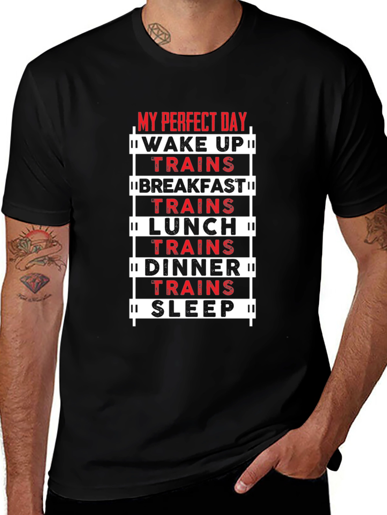 Train Lover T-Shirt - My Perfect Day Design
