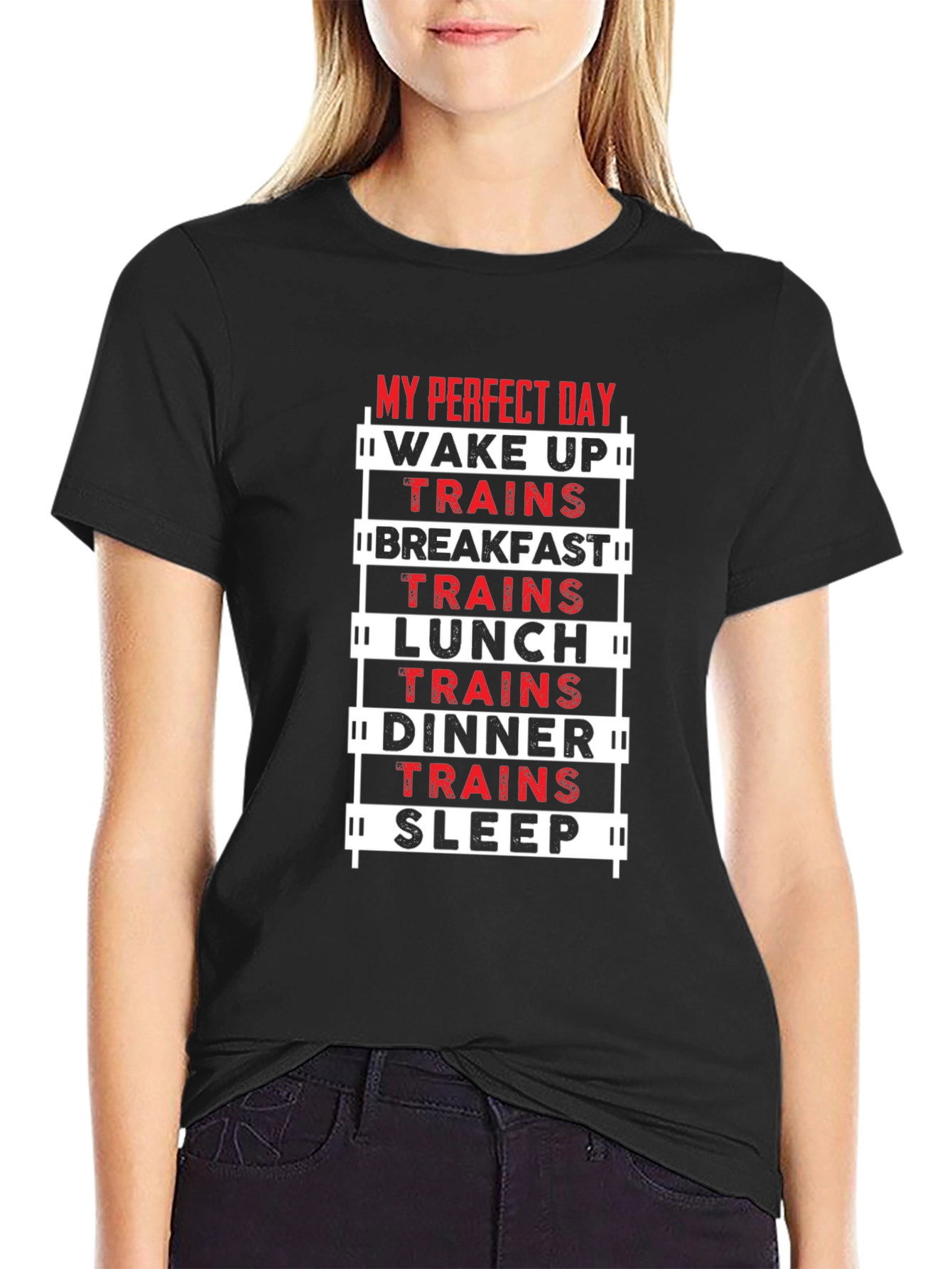 Train Lover T-Shirt - My Perfect Day Design