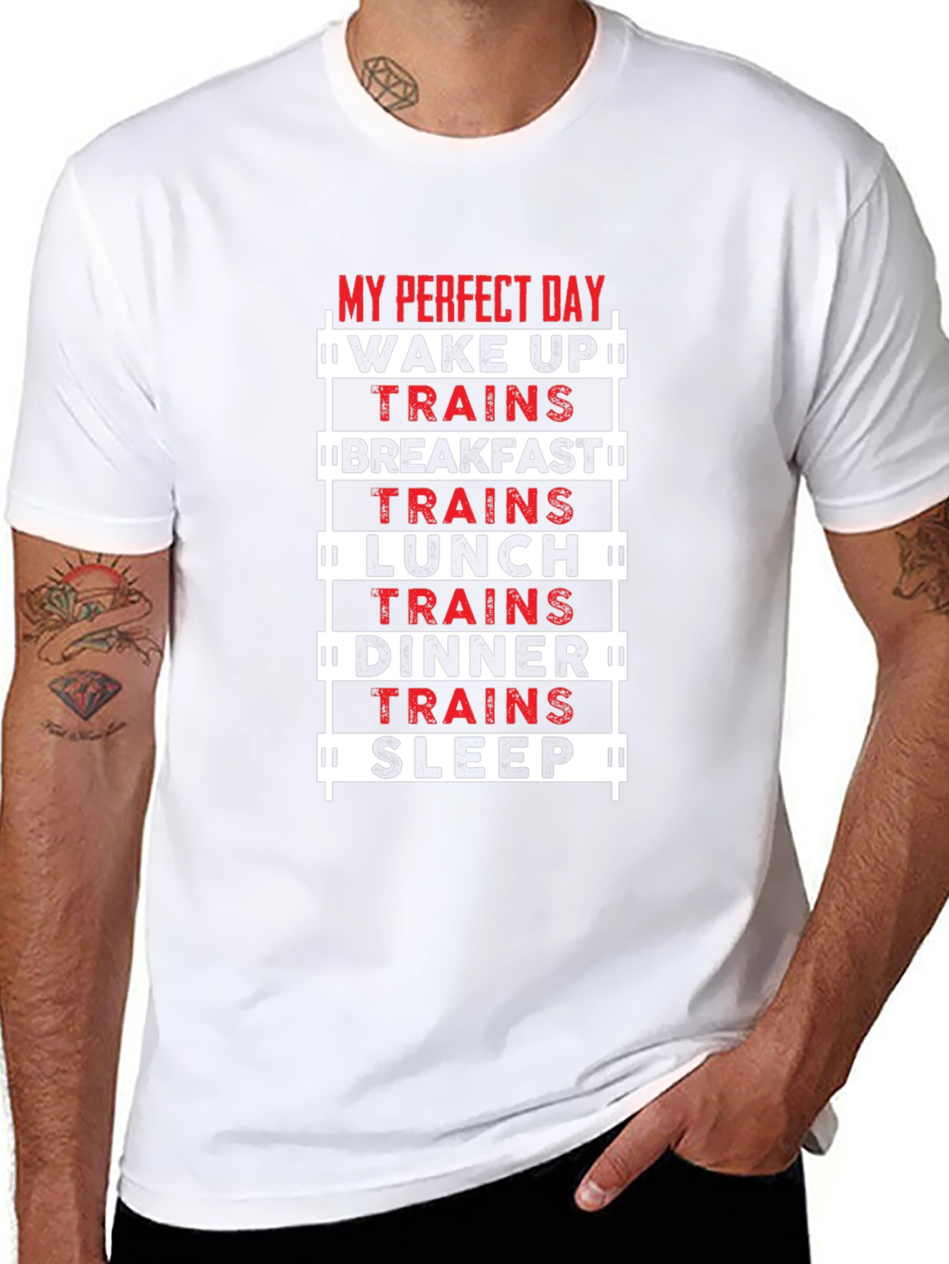 Train Lover T-Shirt - My Perfect Day Design