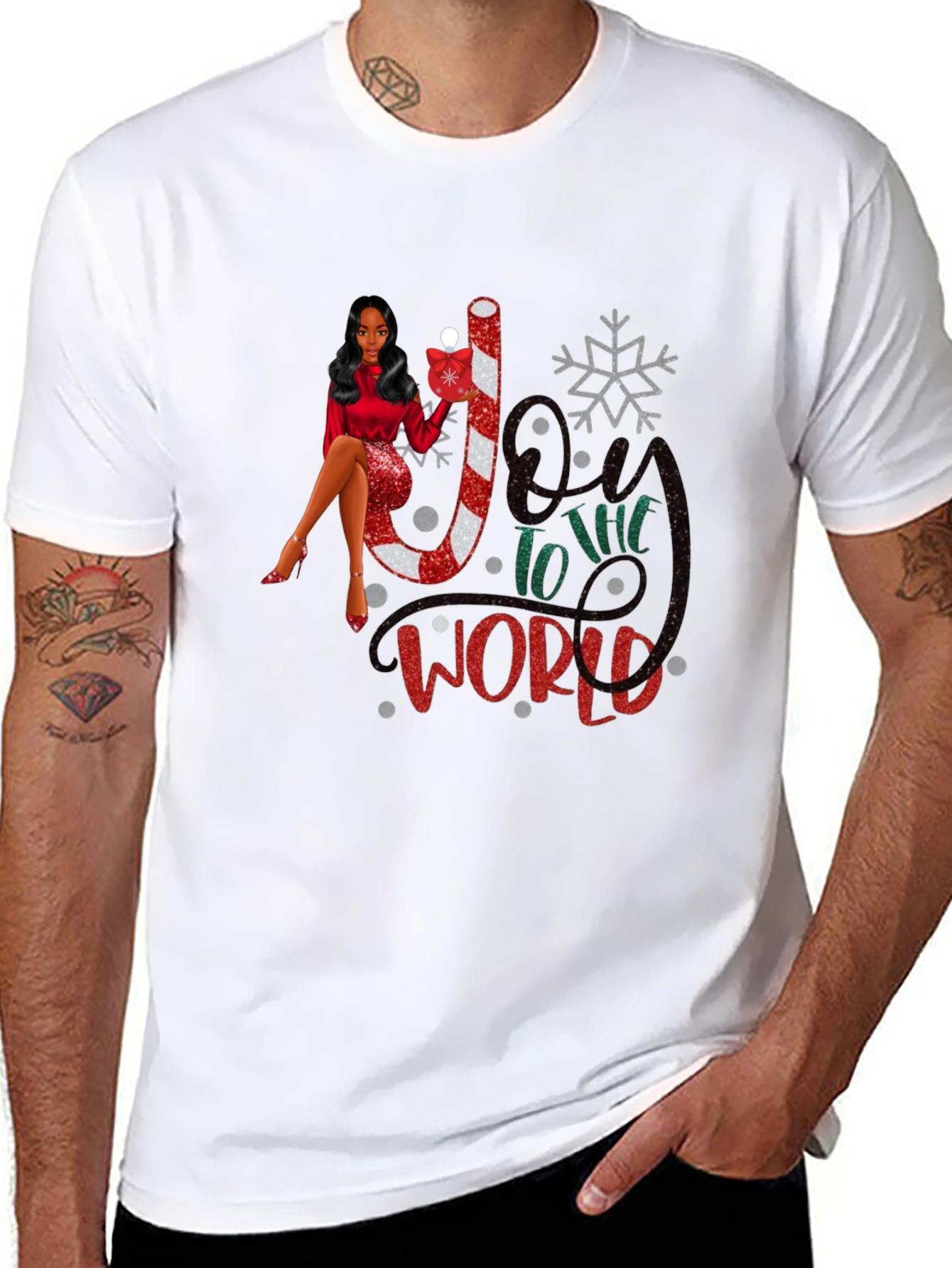 Joy to the World Christmas Graphic T-Shirt