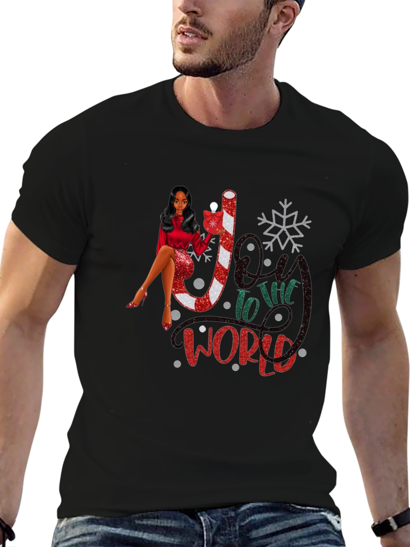 Joy to the World Christmas Graphic T-Shirt