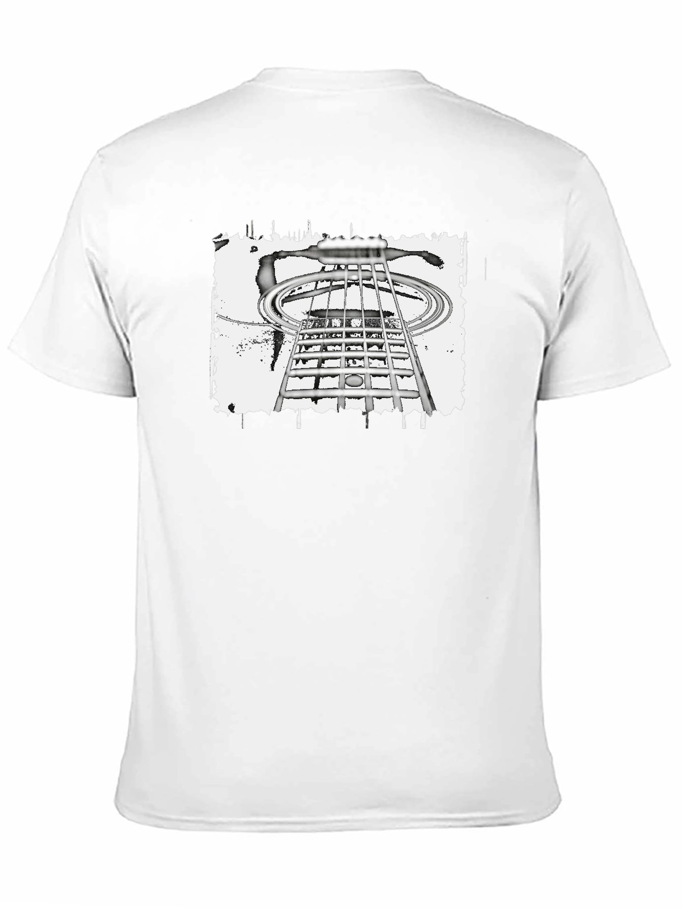 Abstract Guitar T-Shirt - Black Cotton Tee