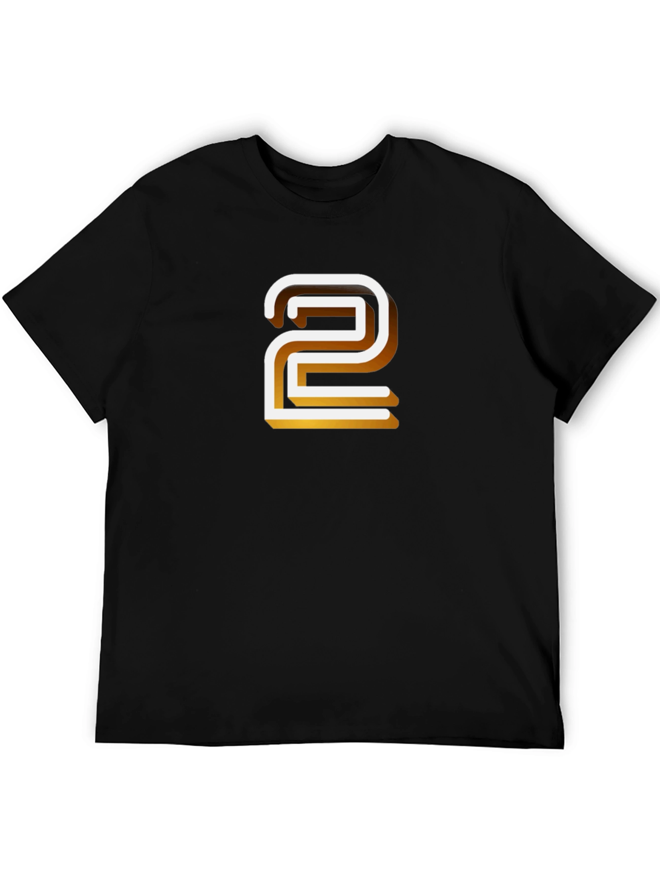 Retro Number 2 Graphic T-Shirt - Black