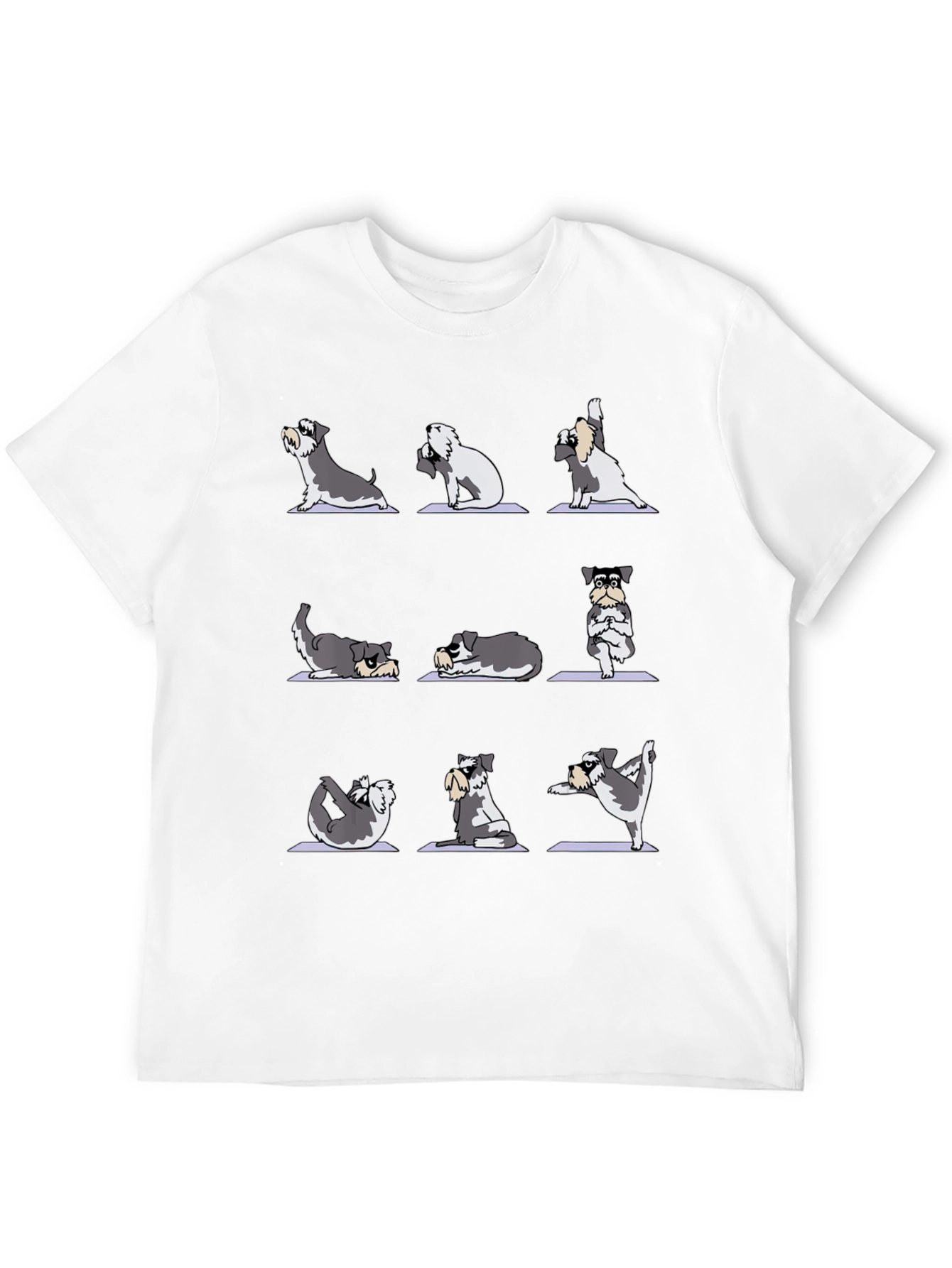 Yoga Schnauzer Dog Graphic T-Shirt
