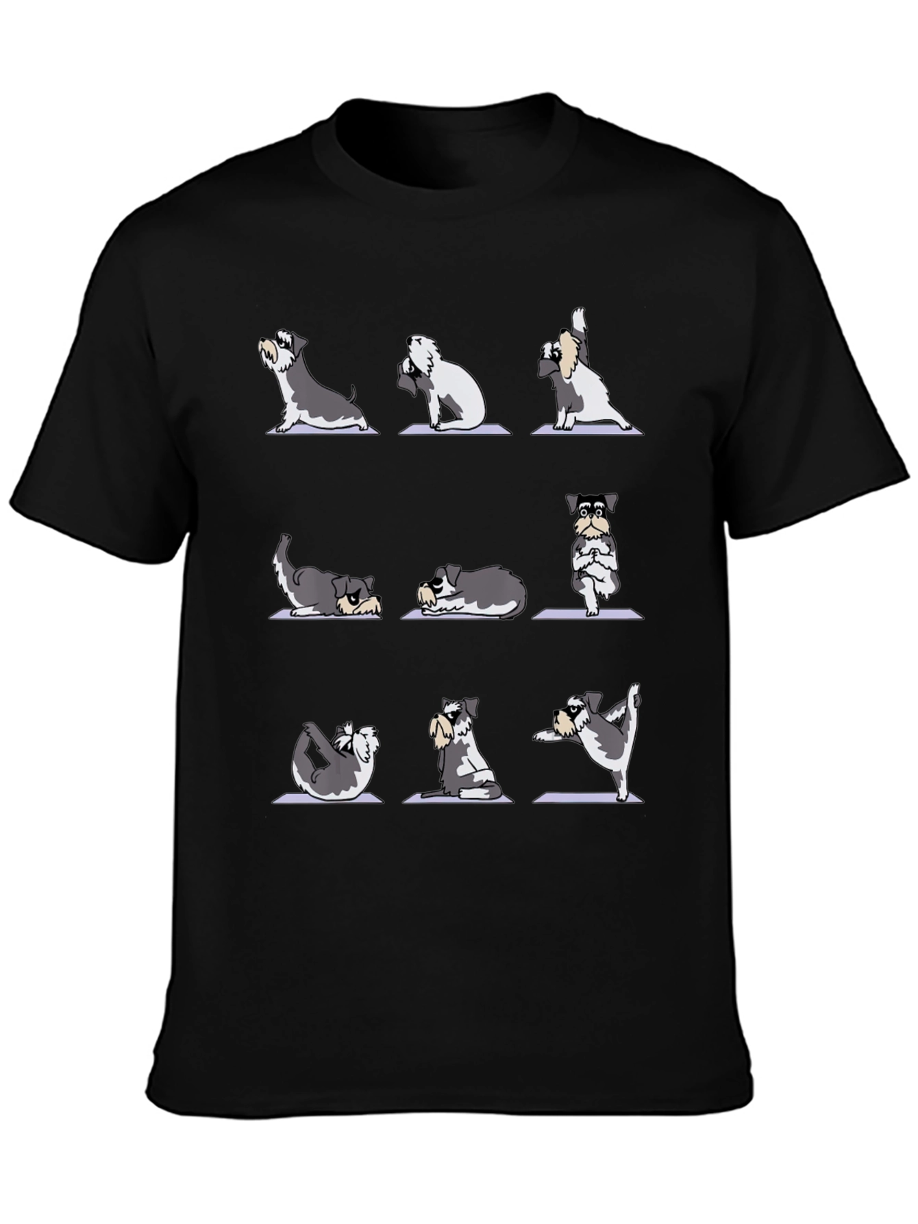 Yoga Schnauzer Dog Graphic T-Shirt