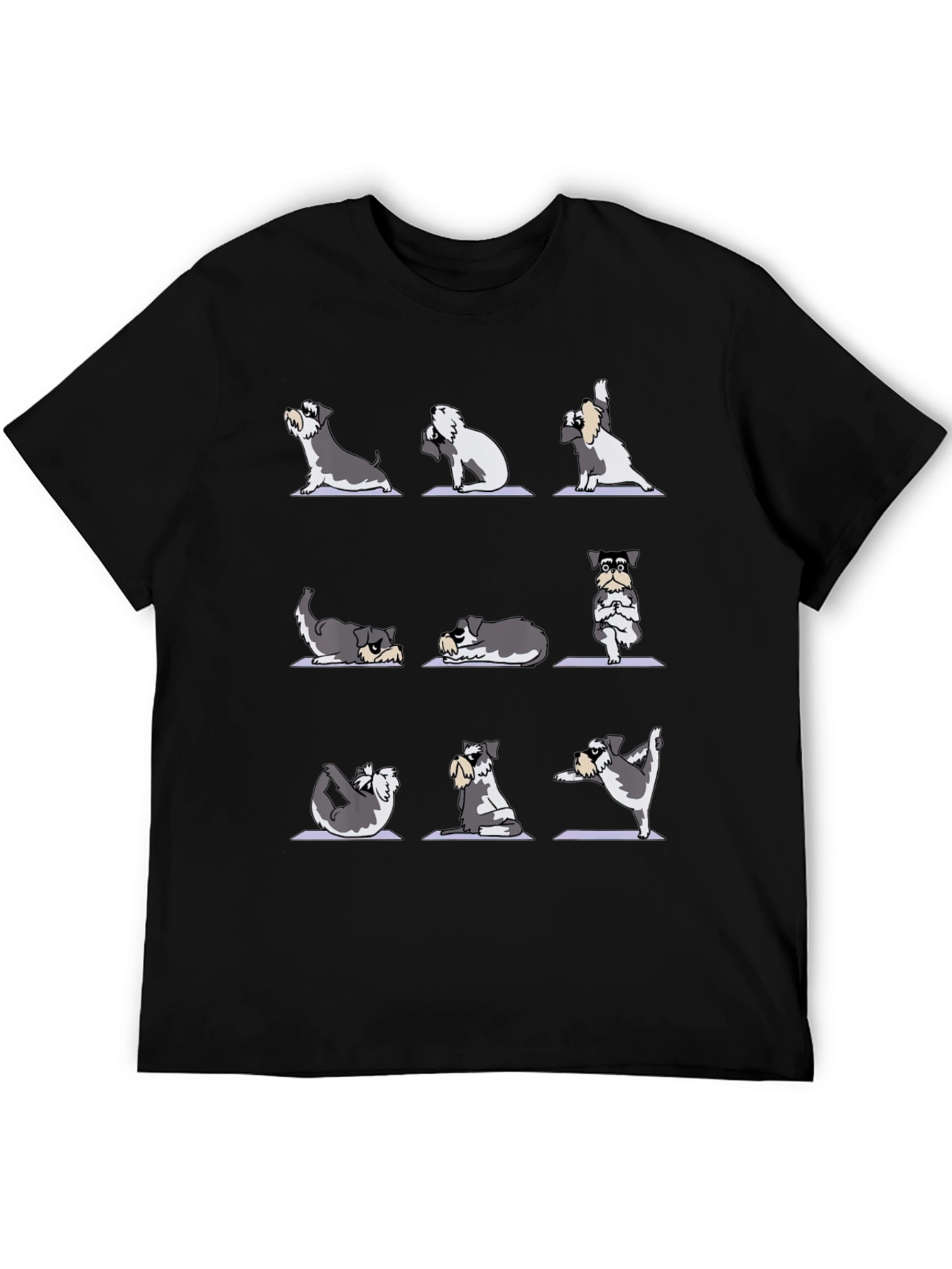 Yoga Schnauzer Dog Graphic T-Shirt