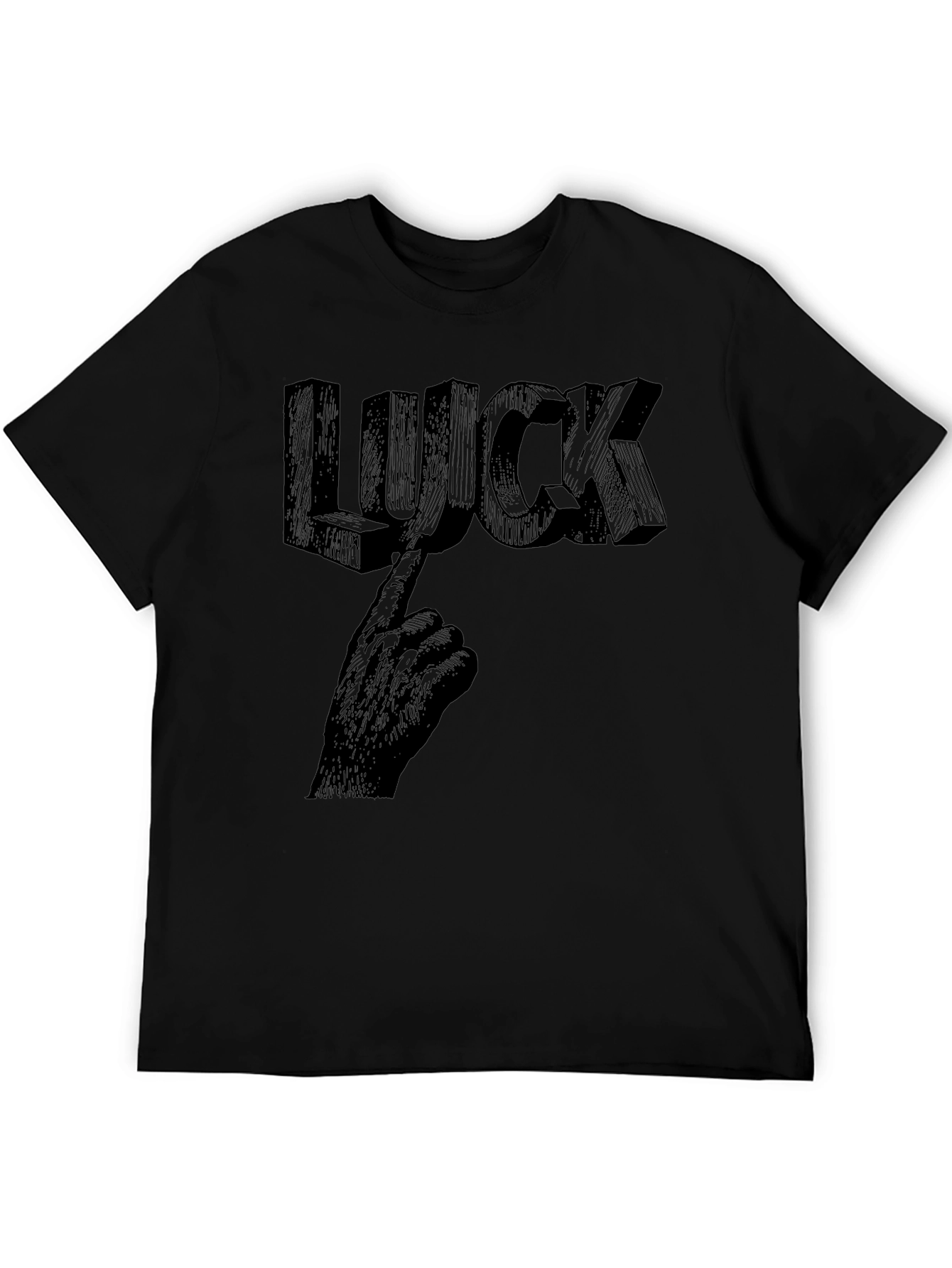 Lucky Graphic Tee - Unisex Black T-Shirt