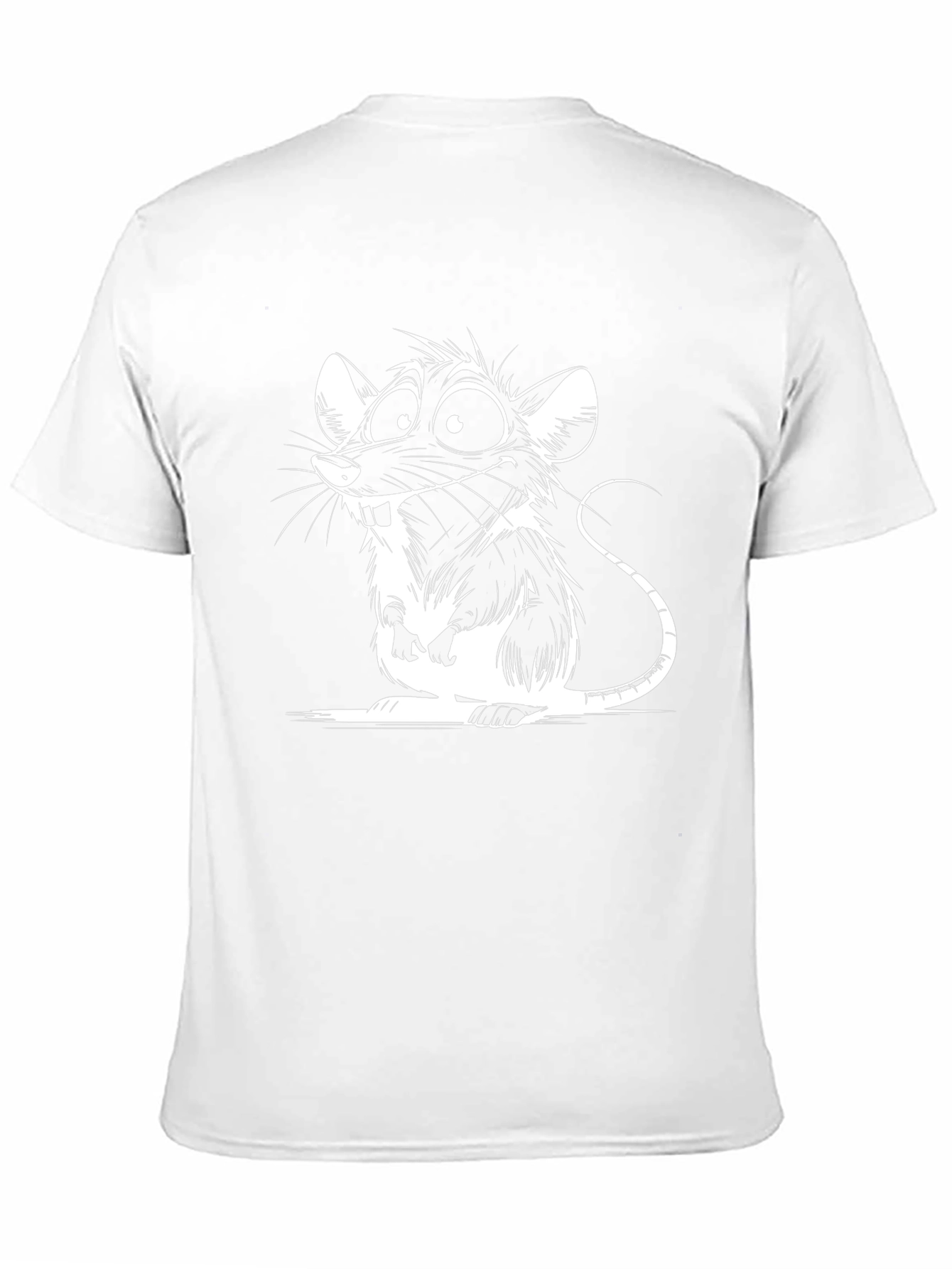 Cartoon Rat Graphic Black T-Shirt