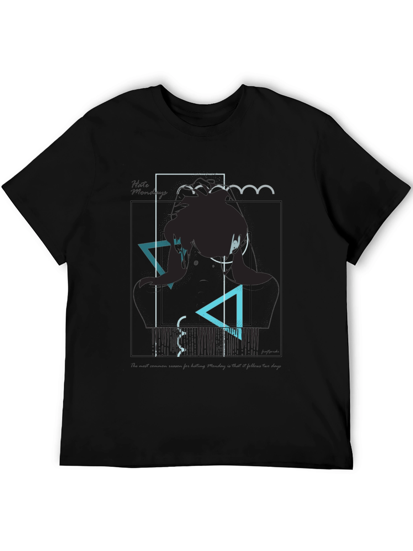Abstract Graphic Black T-Shirt