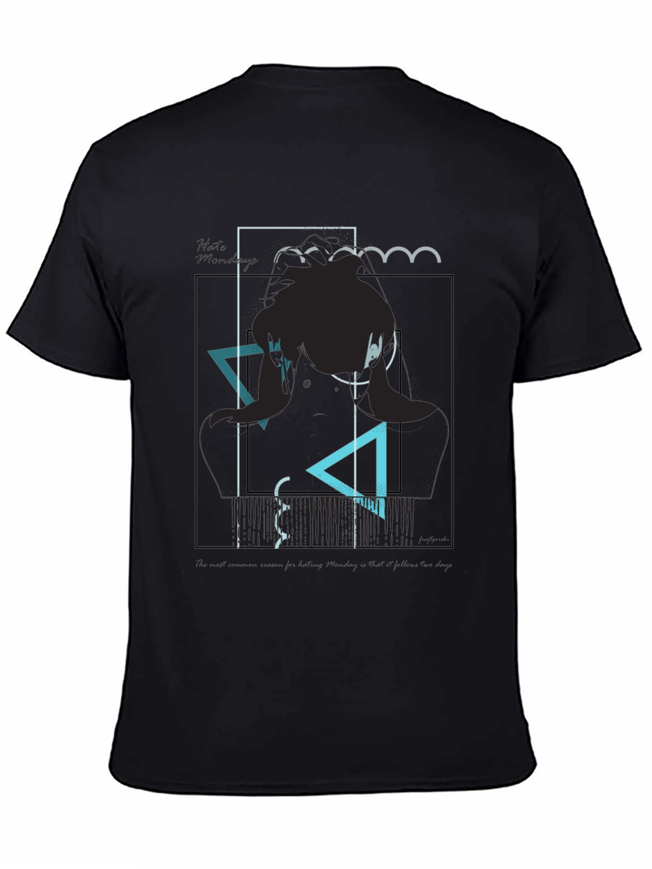 Abstract Graphic Black T-Shirt