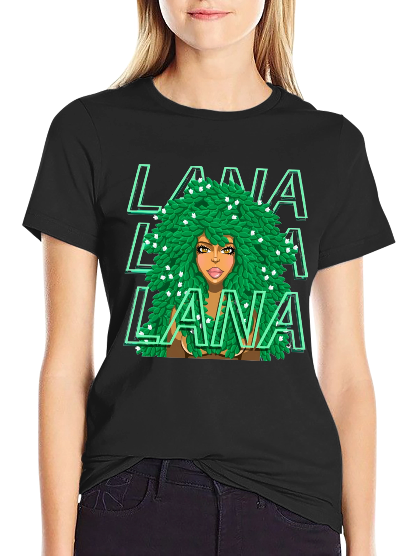 LANA Green Leaves T-Shirt
