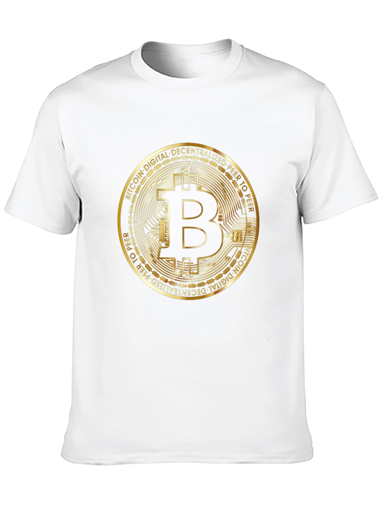 Bitcoin Graphic Print Black T-Shirt