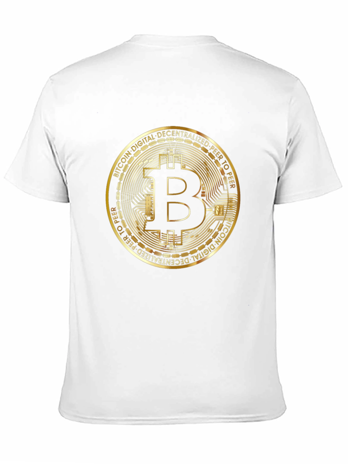 Bitcoin Graphic Print Black T-Shirt