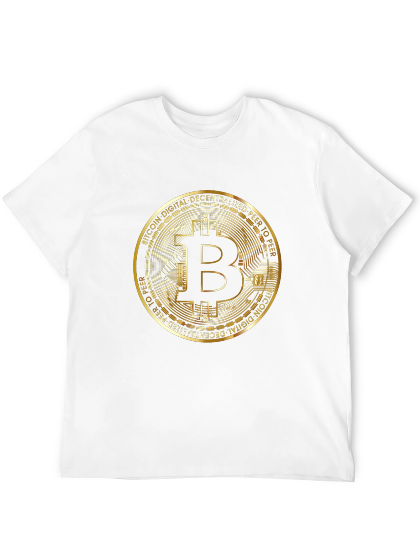 Bitcoin Graphic Print Black T-Shirt