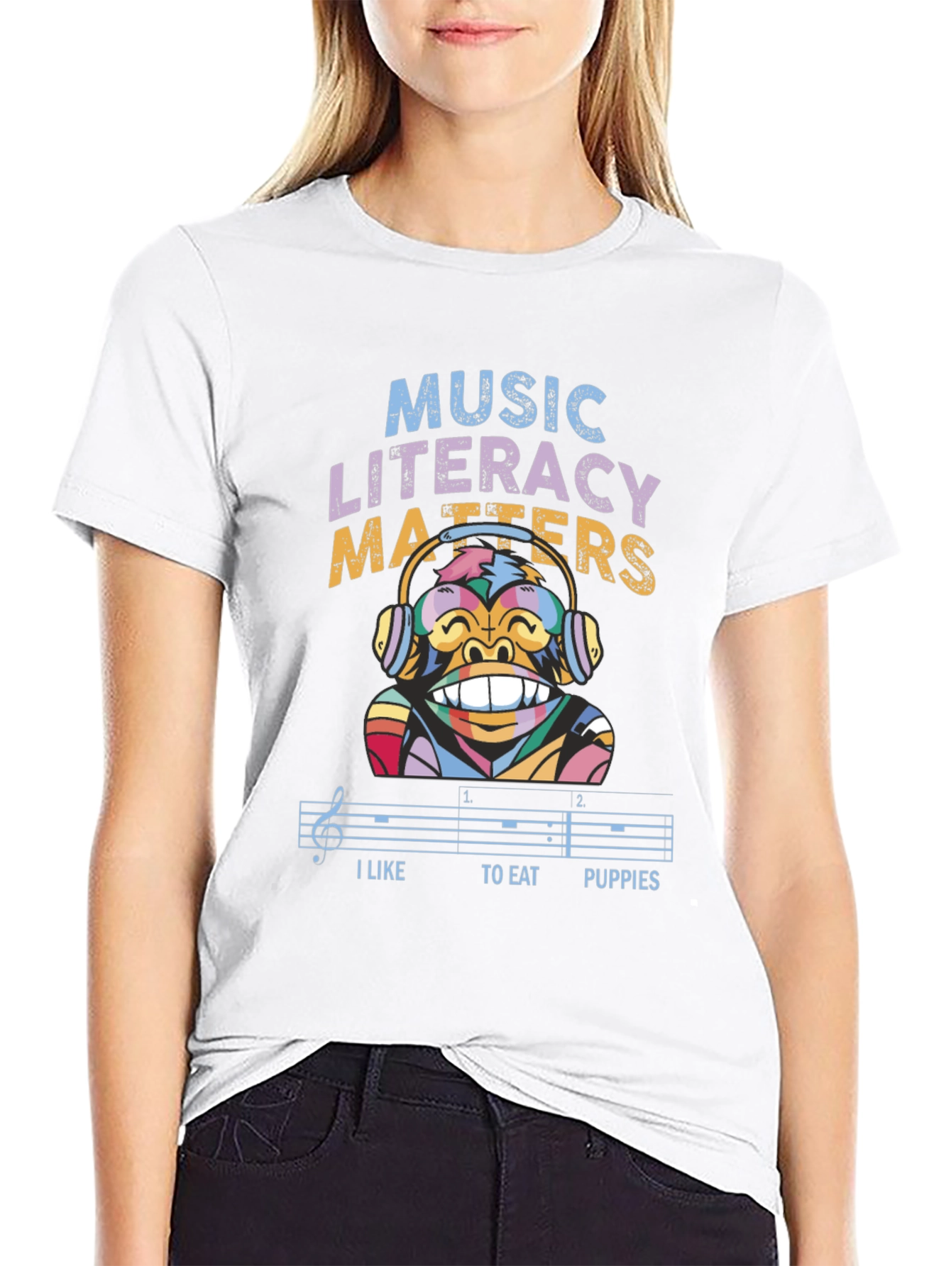 Music Literacy Monkey T-Shirt