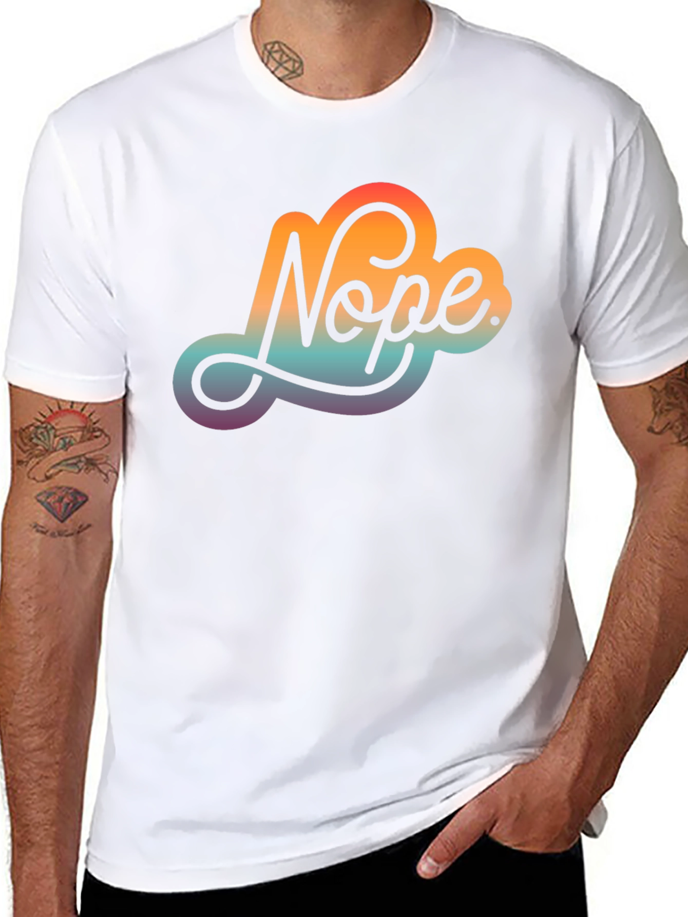 Nope Gradient T-Shirt - Express Your Disapproval