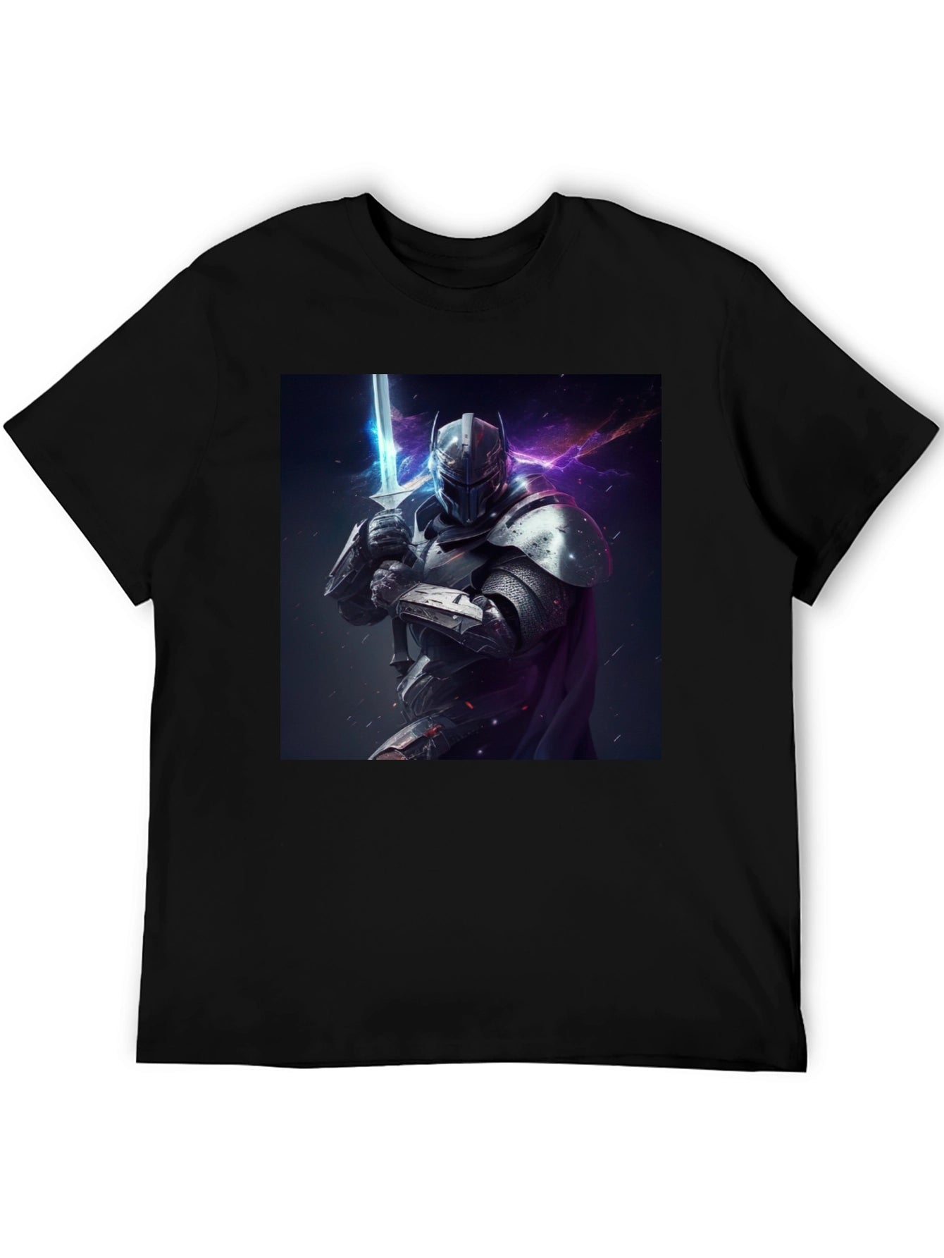 Knight Graphic Tee - Sci-Fi Medieval Warrior