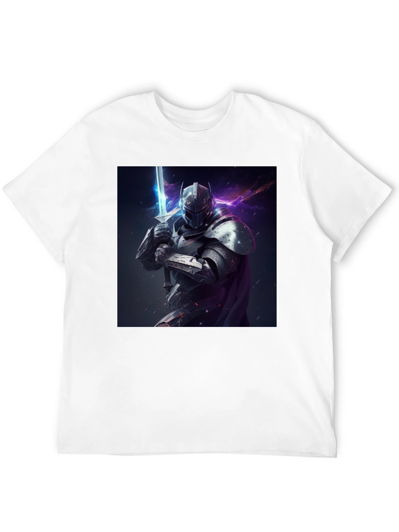 Knight Graphic Tee - Sci-Fi Medieval Warrior
