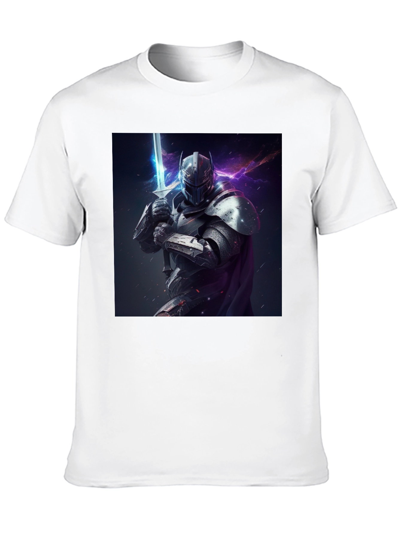 Knight Graphic Tee - Sci-Fi Medieval Warrior