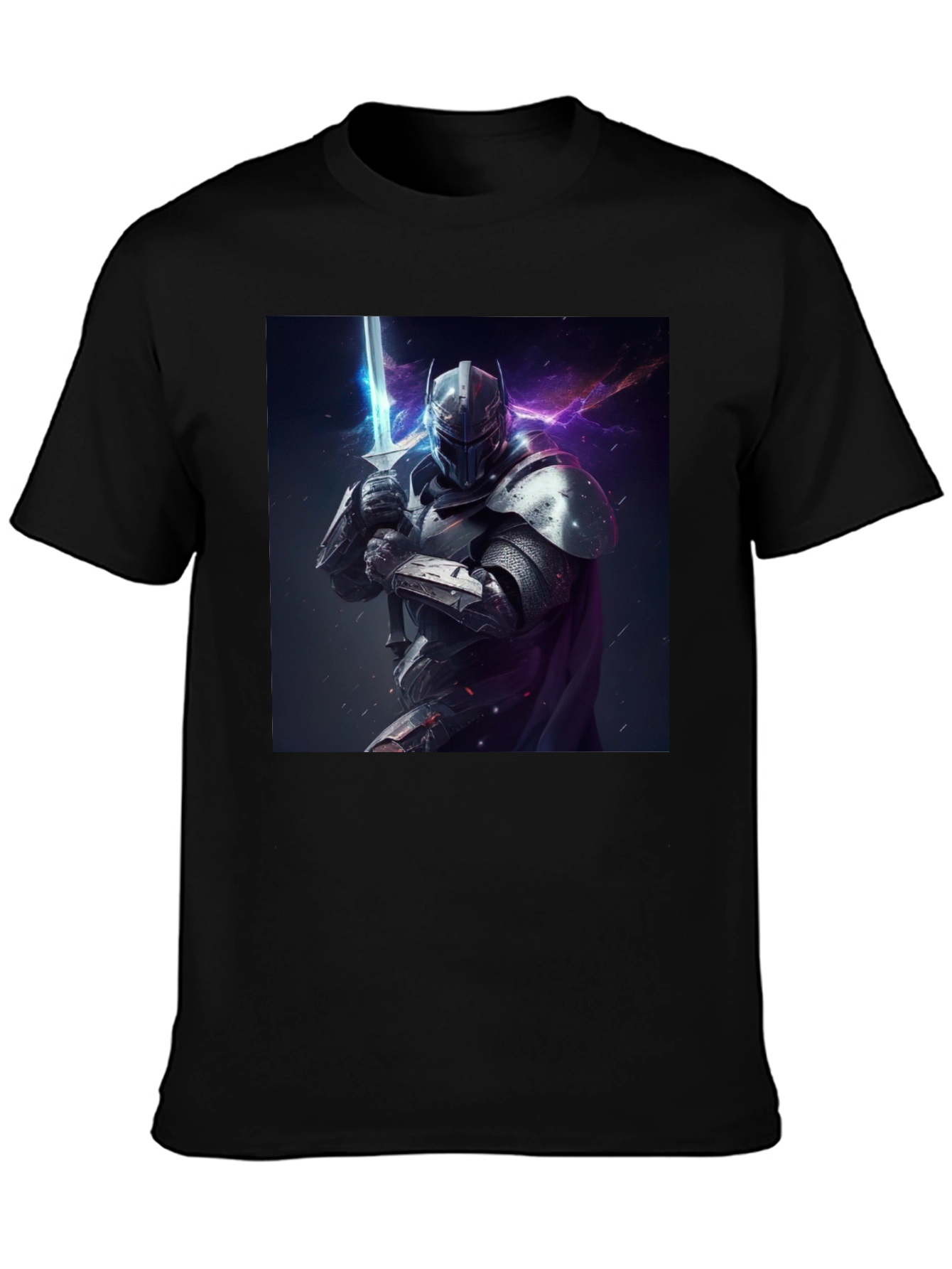 Knight Graphic Tee - Sci-Fi Medieval Warrior