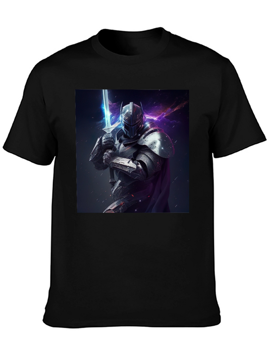 Knight Graphic Tee - Sci-Fi Medieval Warrior