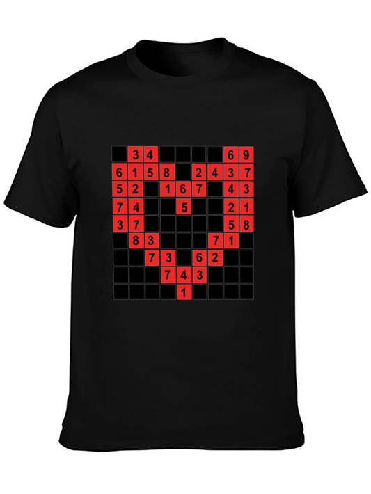 Sudoku Heart T-Shirt - Geeky Novelty Tee