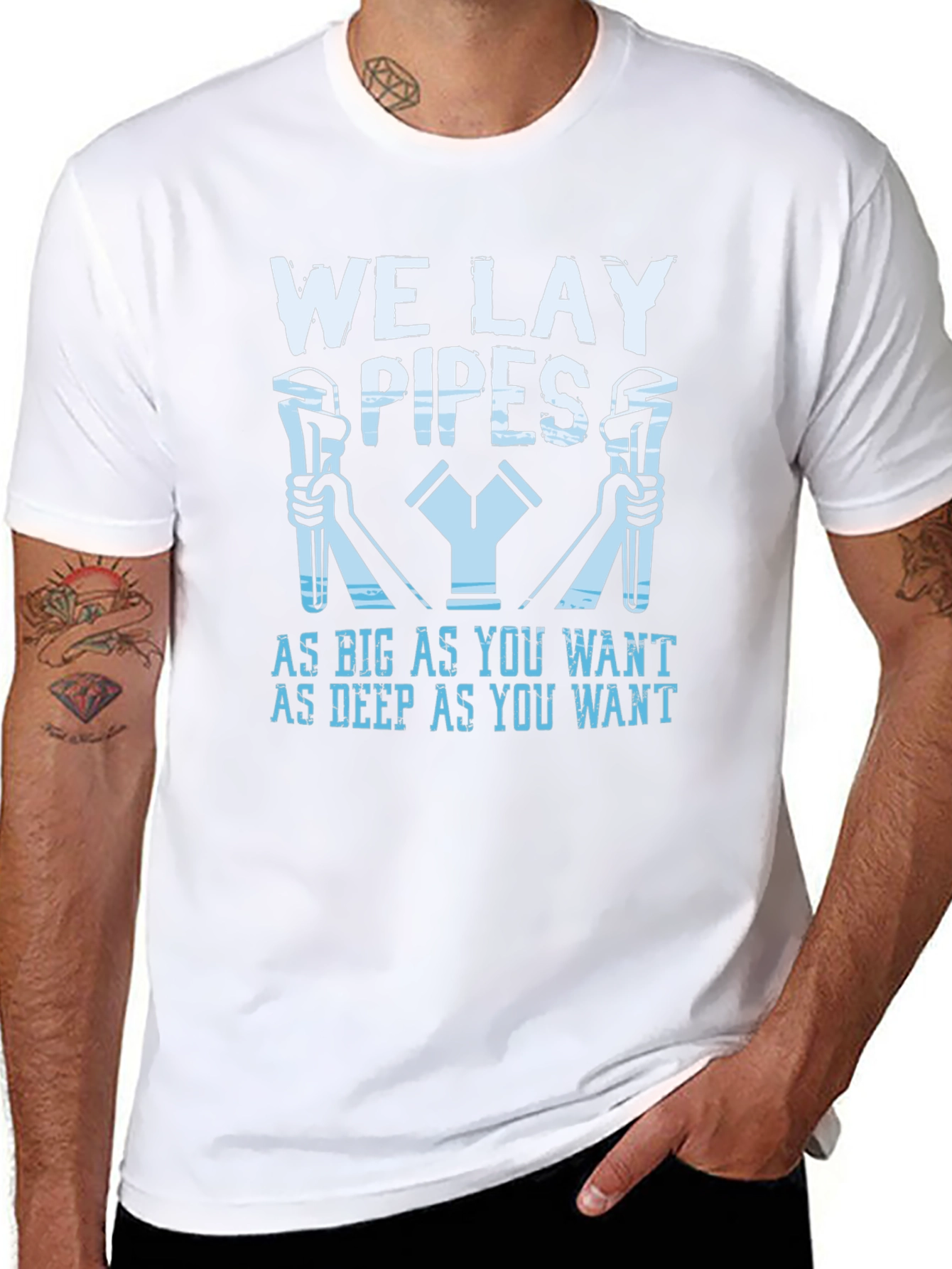 We Lay Pipes Funny Plumber T-Shirt