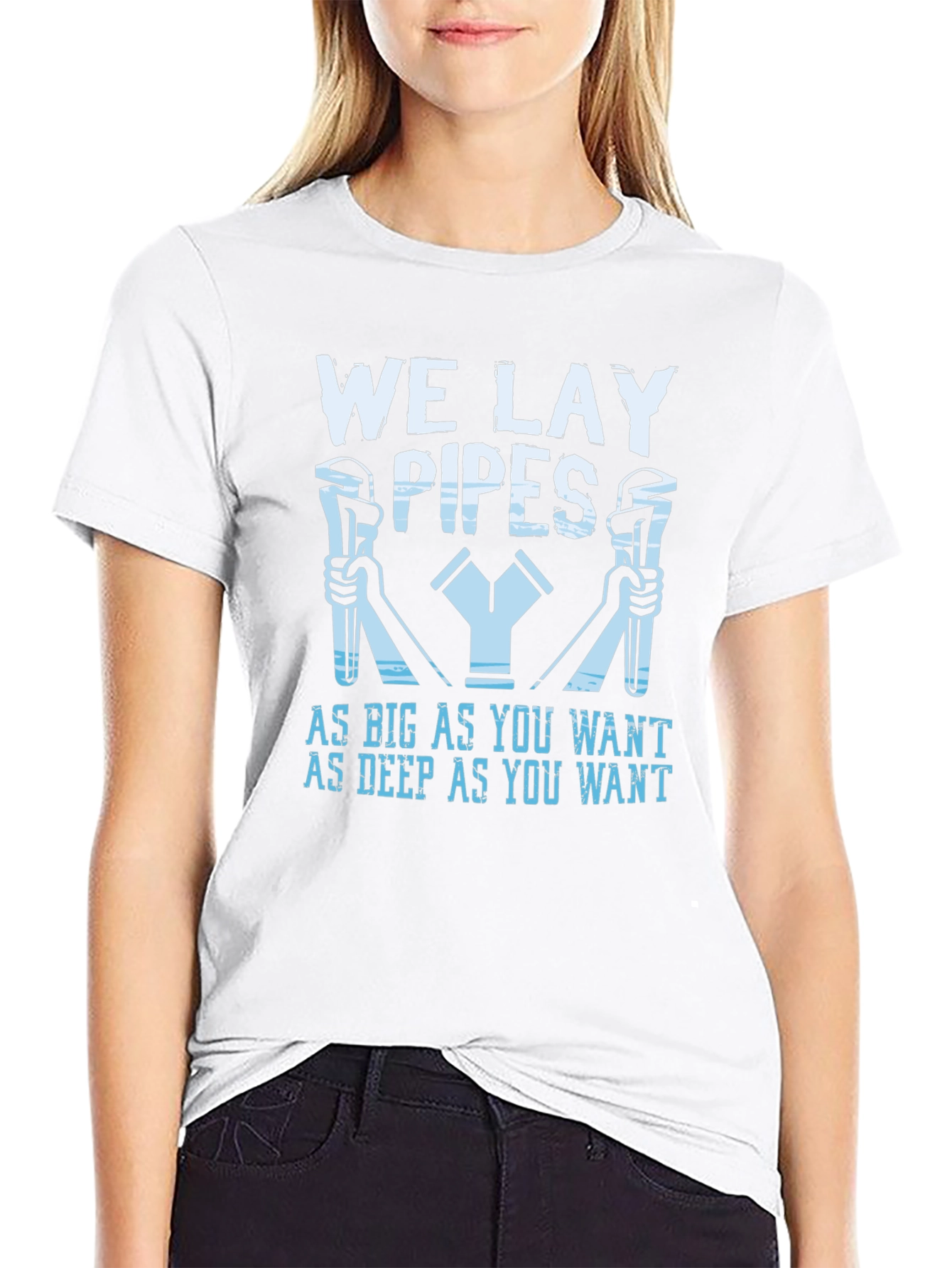 We Lay Pipes Funny Plumber T-Shirt