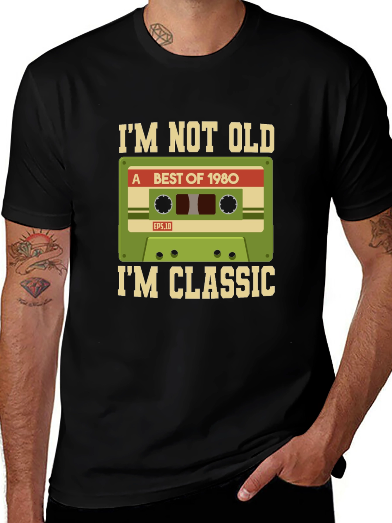 Retro 1980s Cassette Tape Graphic T-Shirt