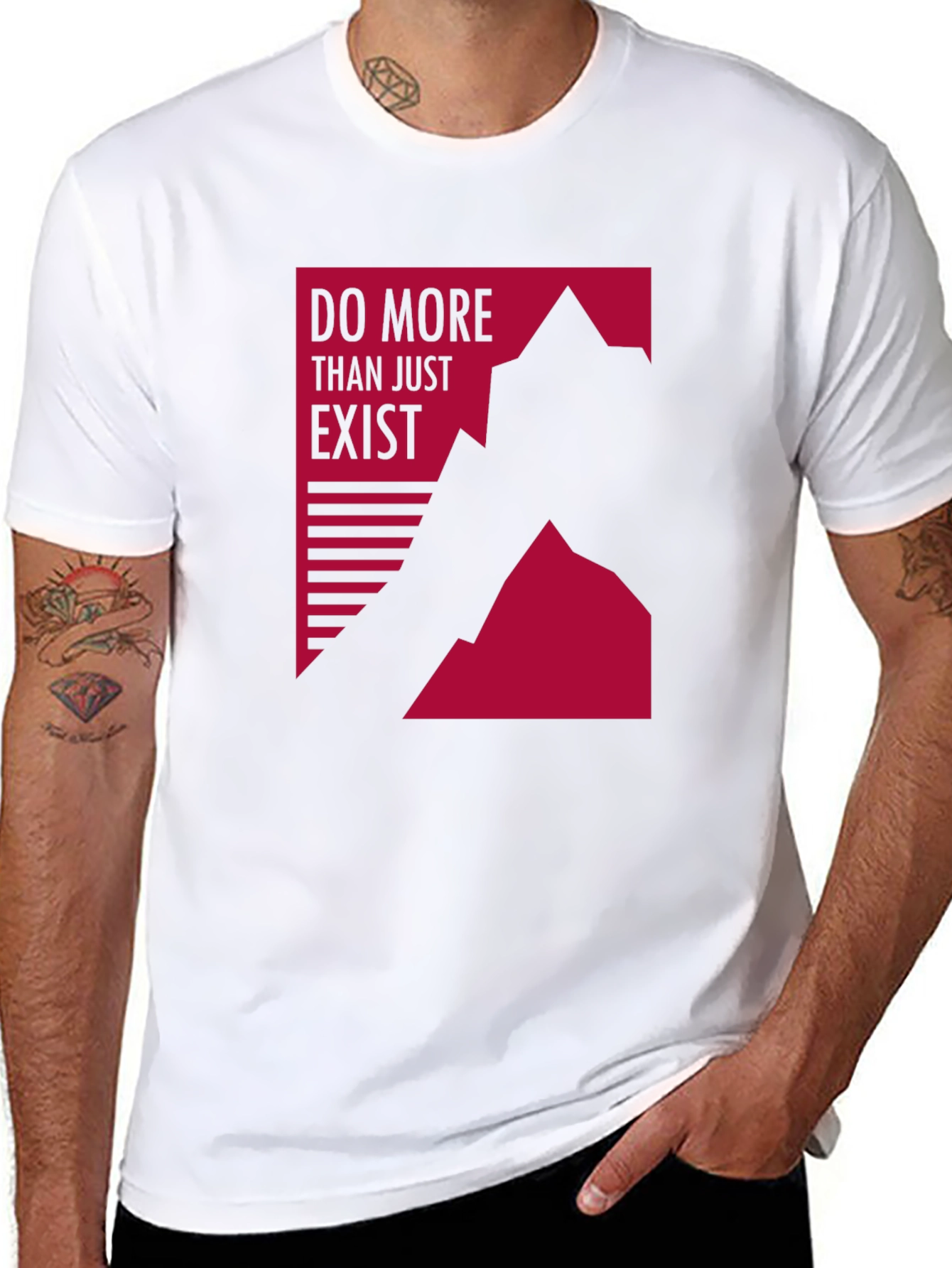 Motivational Graphic Tee - Do More Than Exist