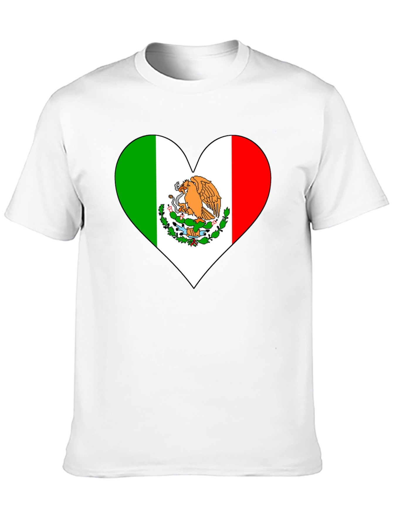 Mexico Flag Heart Graphic Tee