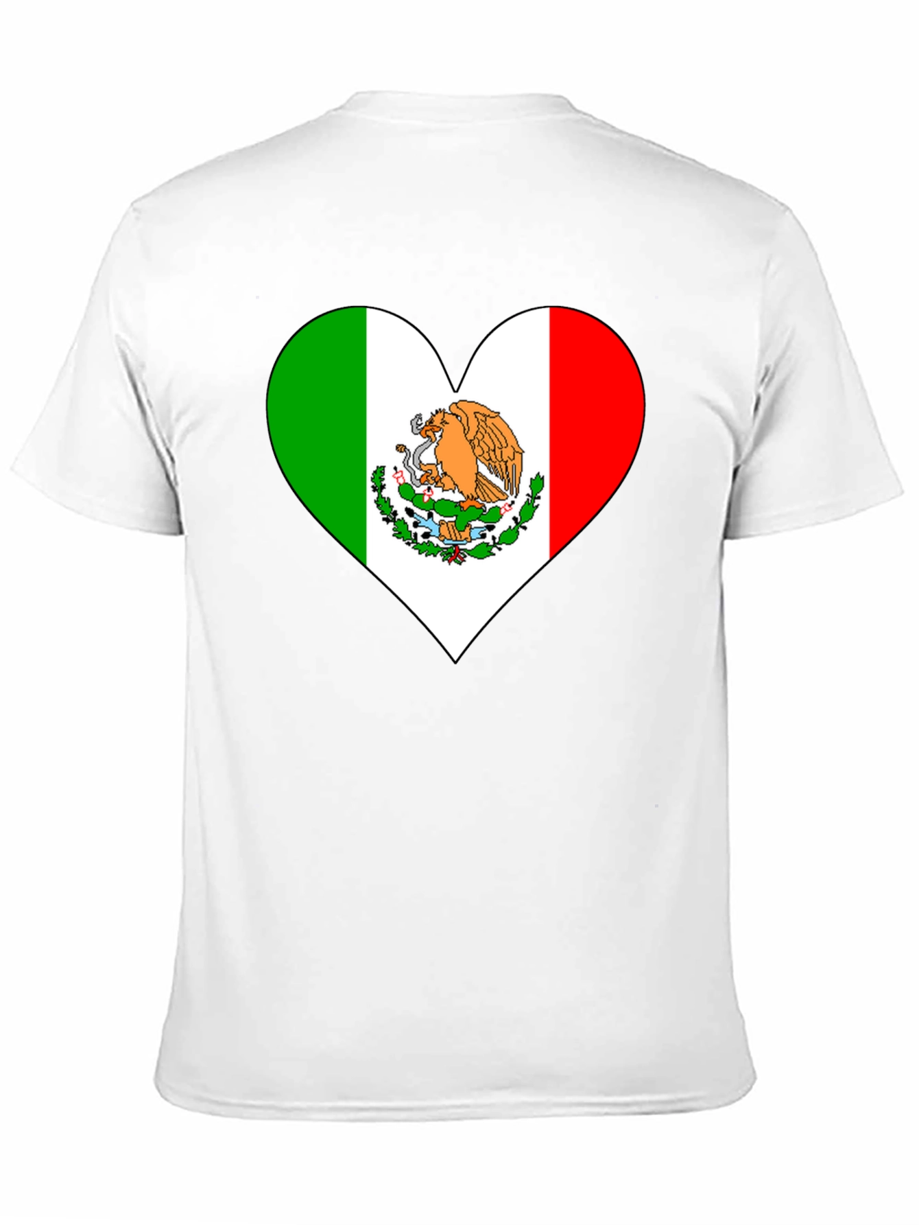 Mexico Flag Heart Graphic Tee