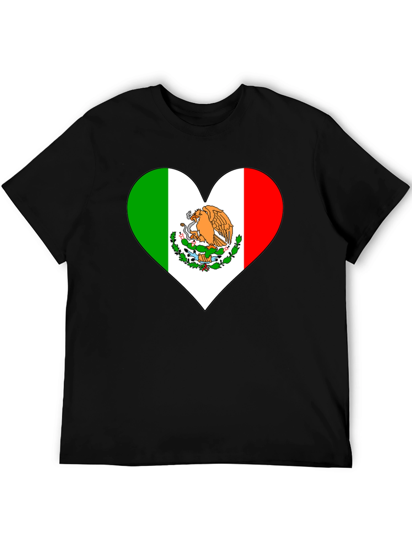 Mexico Flag Heart Graphic Tee