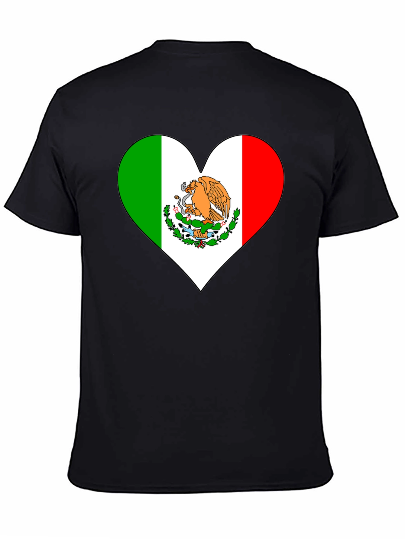 Mexico Flag Heart Graphic Tee