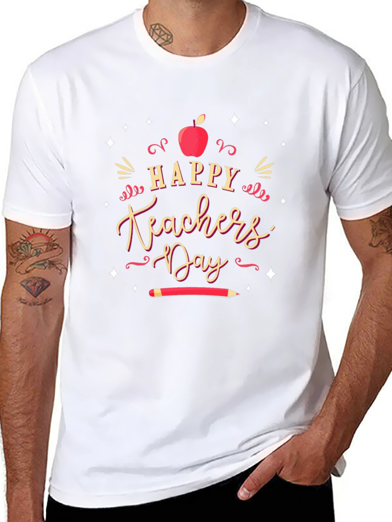 Happy Teachers Day Black T-Shirt