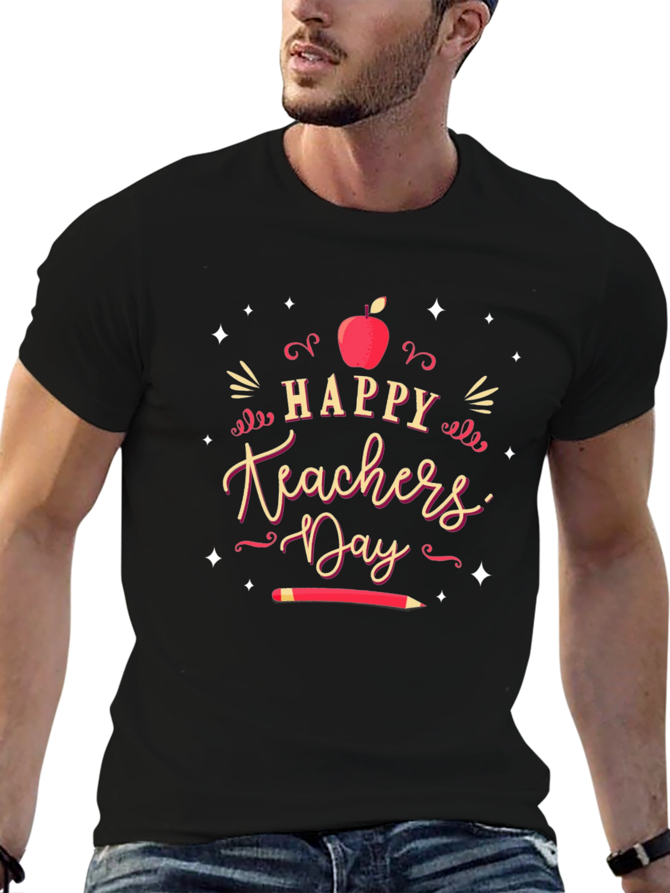 Happy Teachers Day Black T-Shirt
