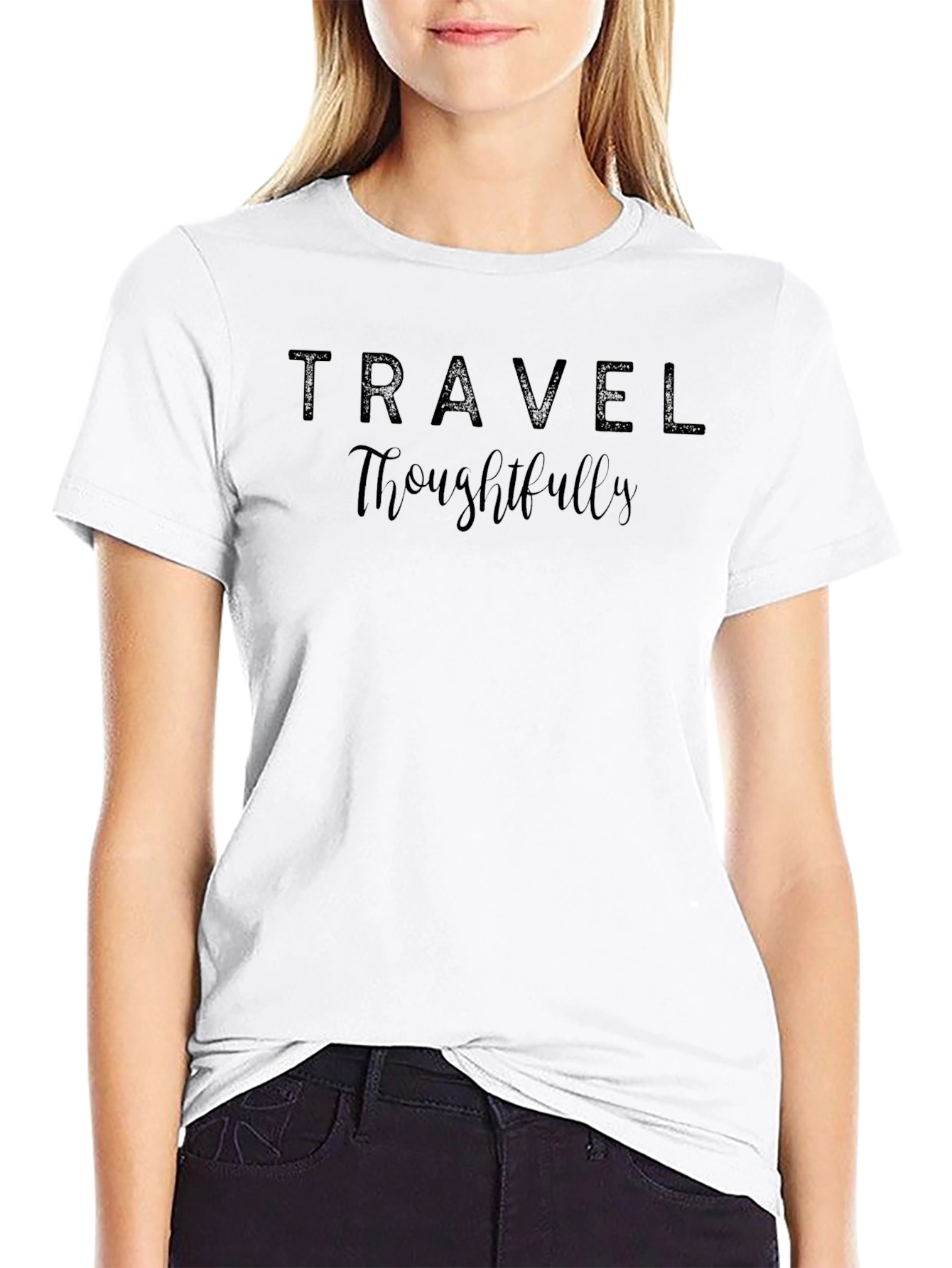Travel Thoughtfully Graphic Tee - Black