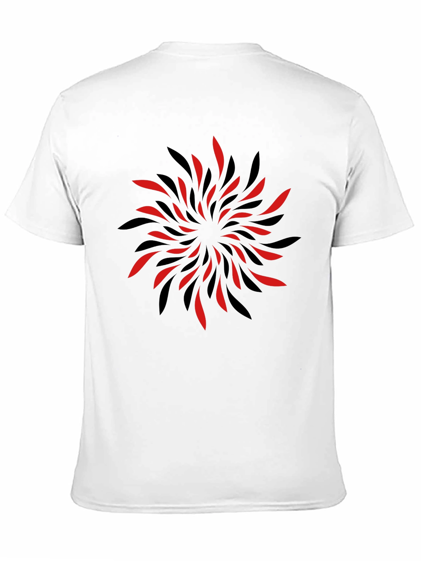 Abstract Swirl Graphic Black T-Shirt