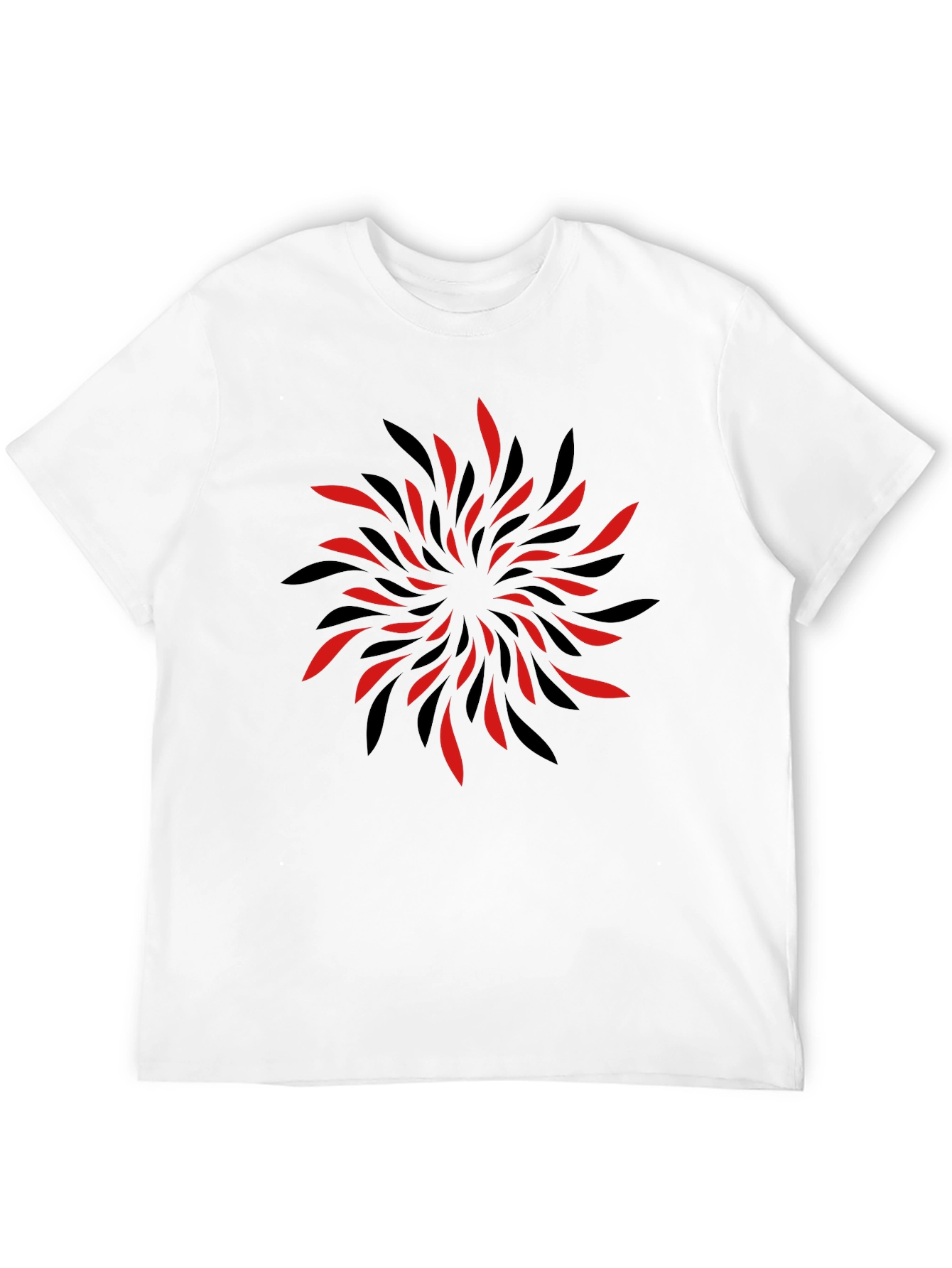 Abstract Swirl Graphic Black T-Shirt