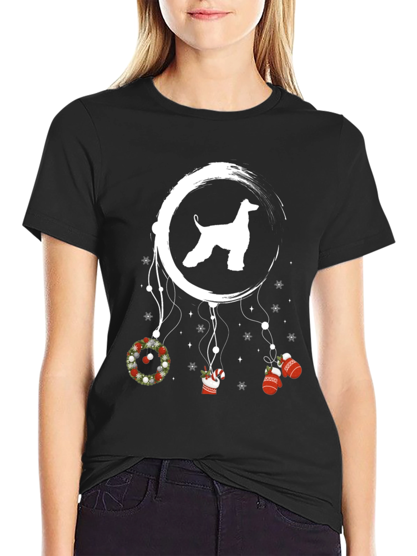 Dog Lover Christmas Dreamcatcher Graphic Tee