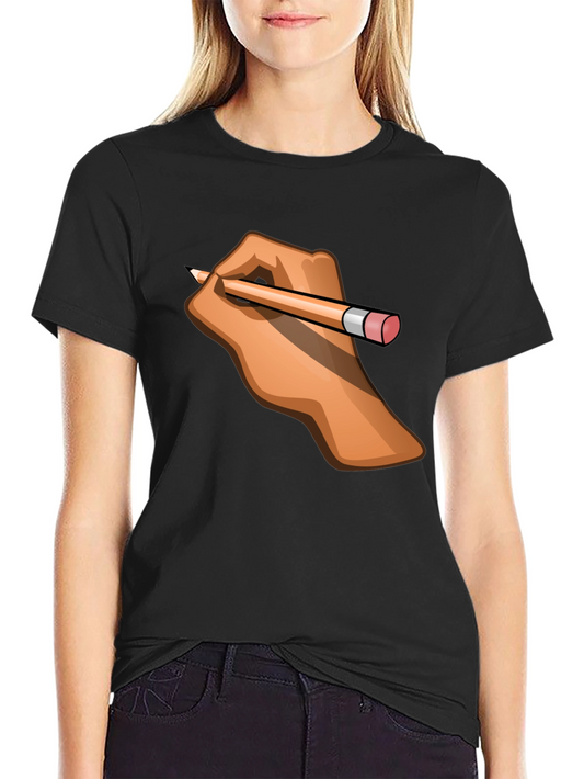 Drawing Hand Graphic Tee - Creative Style