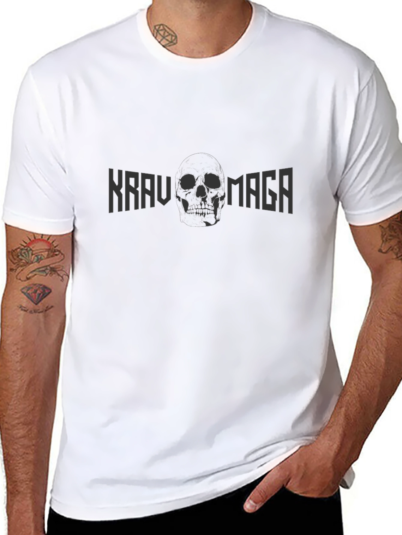 Krav Maga Skull Graphic Tee - Black